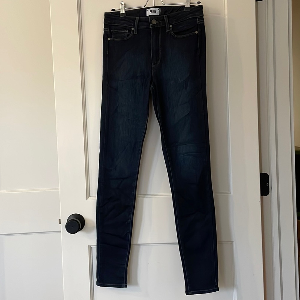 Paige Hoxton Ultra Skinny Dark Denim Jeans